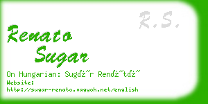 renato sugar business card